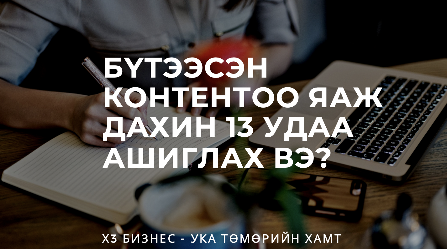 Х3 БИЗНЕС - Бүтээсэн Контентоо Яаж дахин 13 Удаа Ашиглах Вэ?